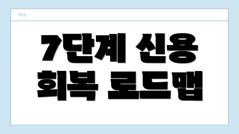 7단계 신용 회복 로드맵