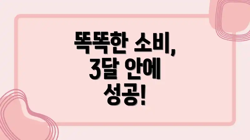 똑똑한 소비, 3달 안에 성공!