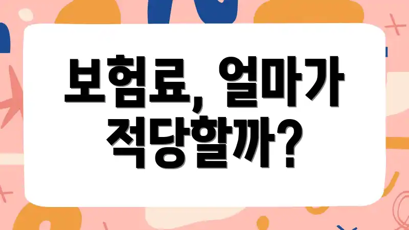 보험료, 얼마가 적당할까?