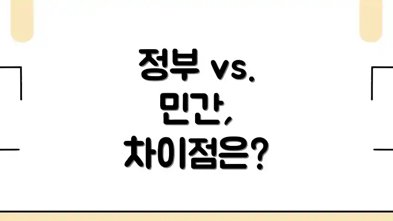 정부 vs. 민간, 차이점은?