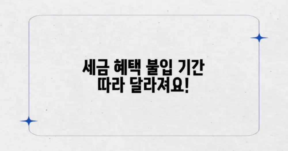 세금 혜택, 불입 기간에 따라 달라진다